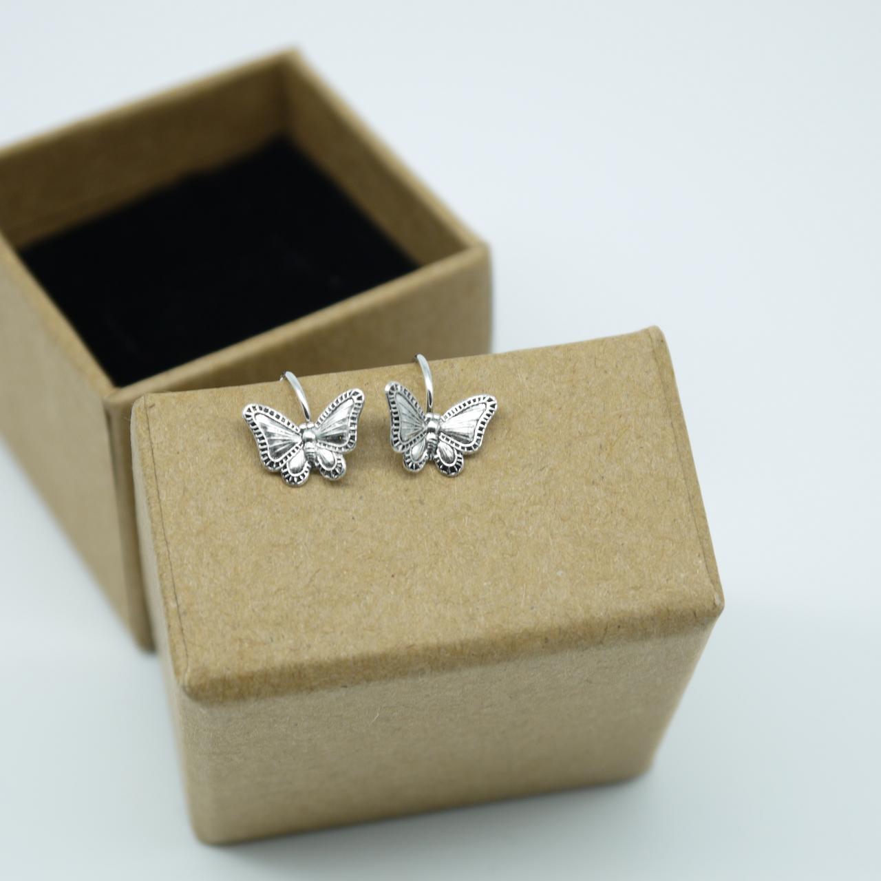 Simply Earrings - Silver Butterfly